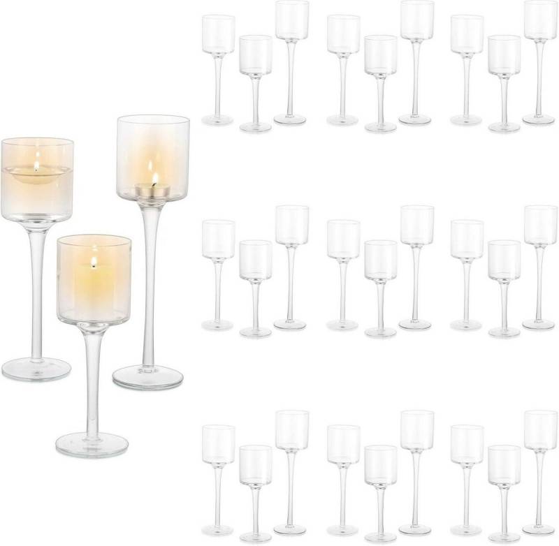 LuxusKollektion Teelichthalter 30 Stück Teelichthalter Glas Elegante Kerzenständer für Hochzeit Party von LuxusKollektion