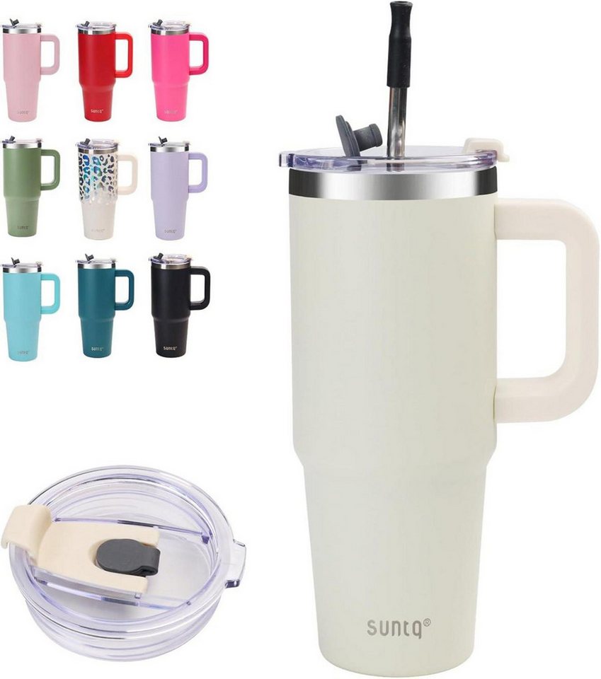 LuxusKollektion Thermobecher 30oz Tumbler mit Griff, doppelwandig, Vakuum von LuxusKollektion