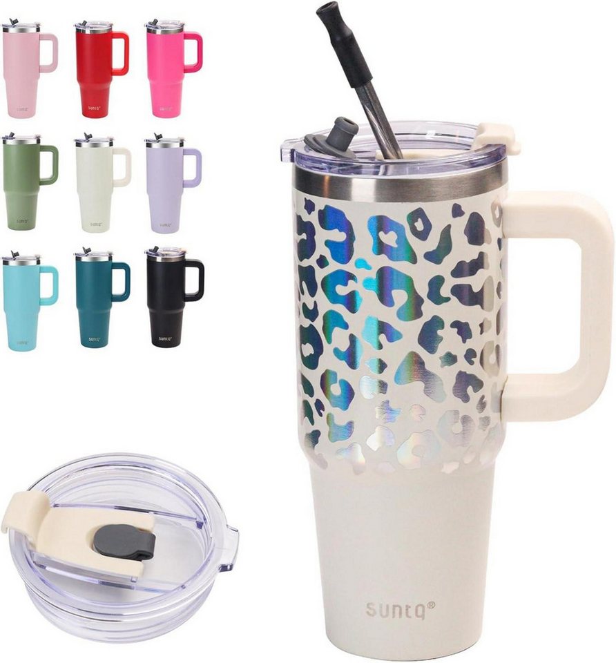 LuxusKollektion Thermobecher 30oz Tumbler mit Griff und von LuxusKollektion