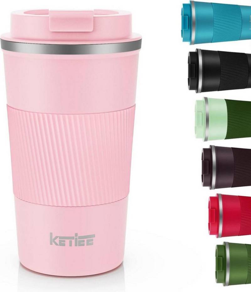 LuxusKollektion Thermobecher Kaffeebecher to go 510ml Thermobecher Doppelwandig Isolierbecher rosa von LuxusKollektion