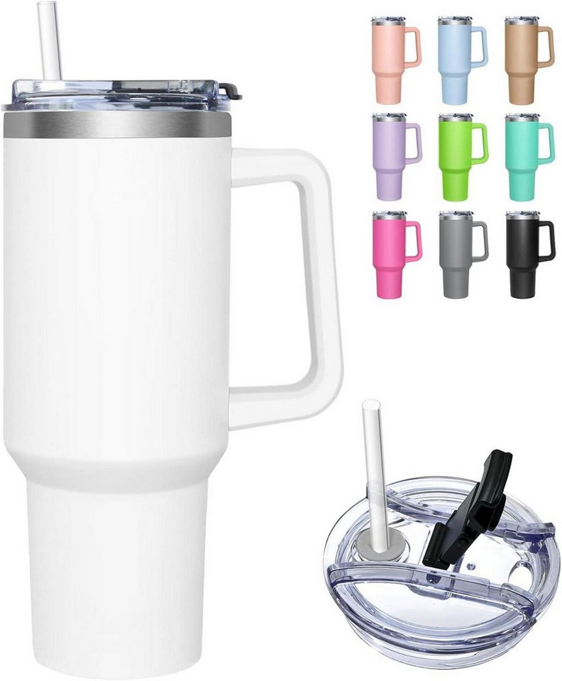 LuxusKollektion Thermobecher Thermobecher 2-in-1-Deckel 1180ML, Kaffeebecher to go Trinkbecher von LuxusKollektion