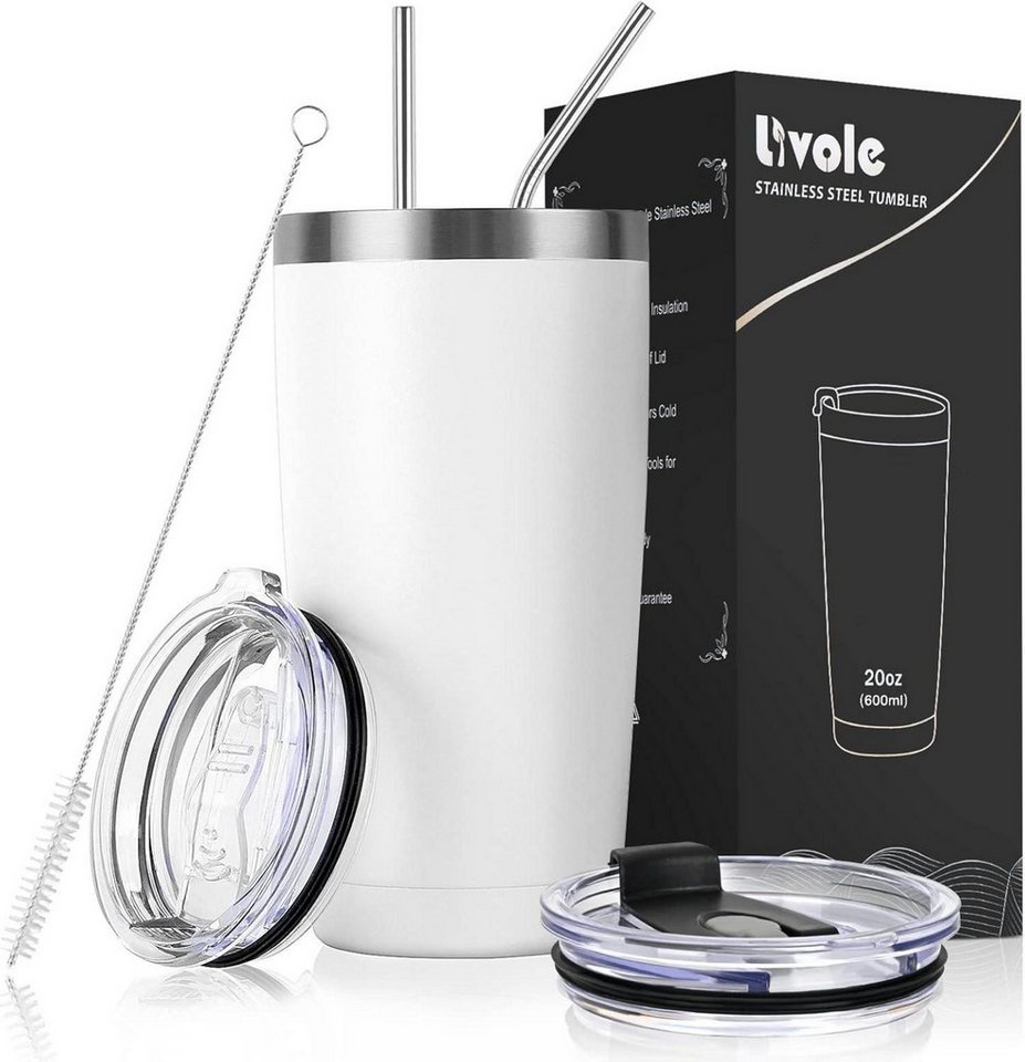 LuxusKollektion Thermobecher Thermobecher 20oz 600ml Edelstahl Trinkbecher To-Go von LuxusKollektion