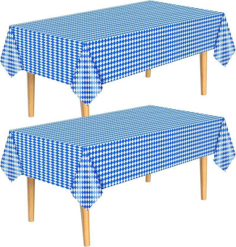 LuxusKollektion Tischdecke 2er Set Oktoberfest Tischdecke bayerische Flagge blau-weißes von LuxusKollektion