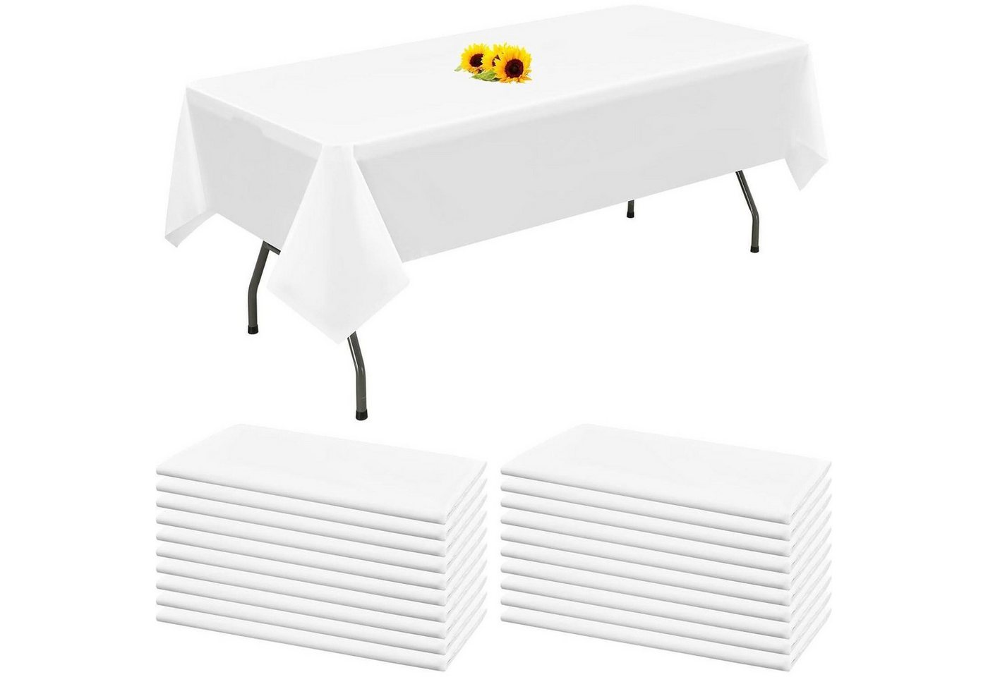 LuxusKollektion Tischdecke Einweg Tischdecken Kunststoff 137x274 cm Geburtstag Weiß 20 Packungen LuxusKollektion Tischdecke Einweg Tischdecken Kunststoff 137x274 cm Geburtstag Weiß 20 Packungen von LuxusKollektion