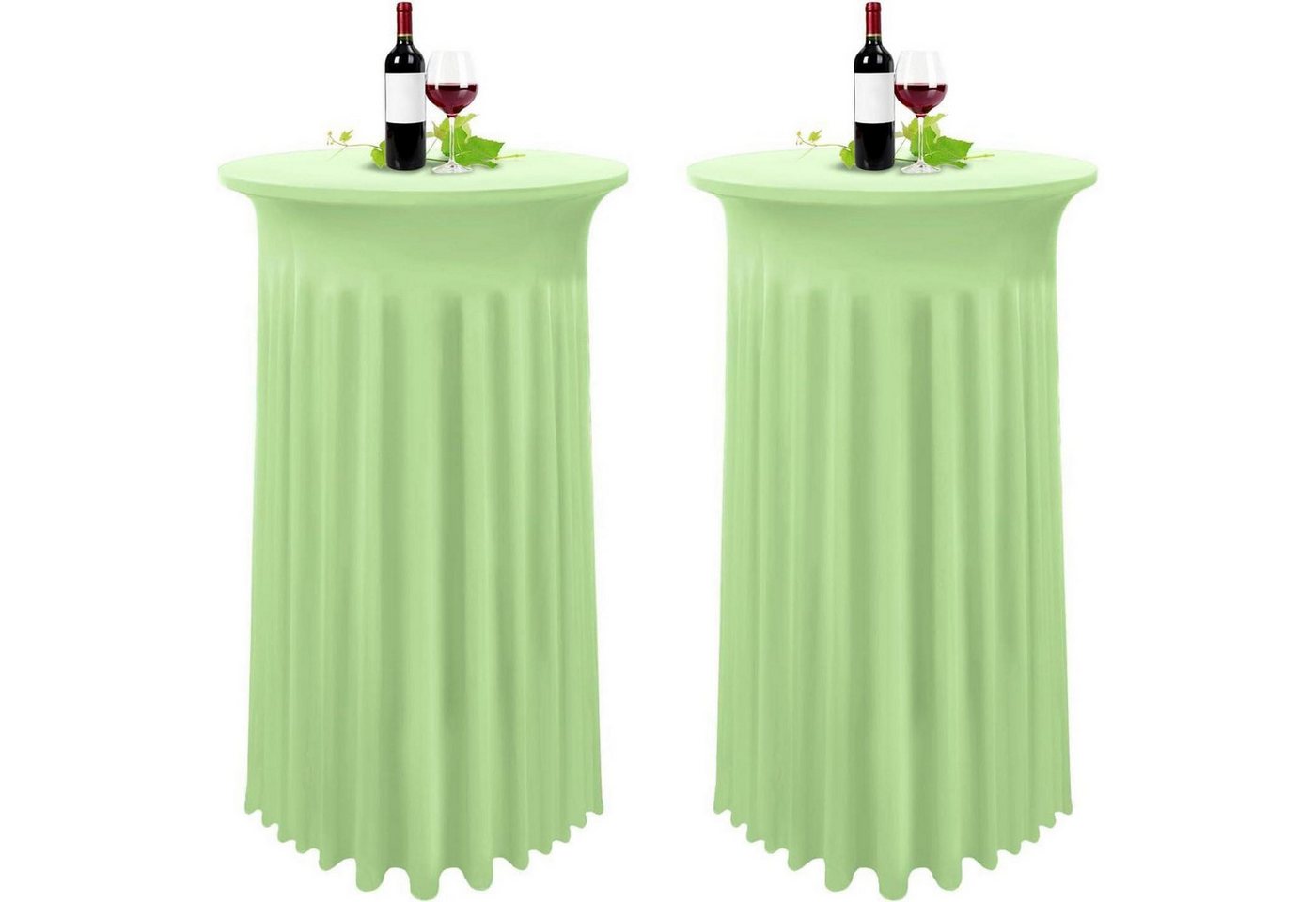 LuxusKollektion Tischdecke Husse Stretch Spandex Tischdecke Salbeigrün 2 Stück - 80x110cm LuxusKollektion Tischdecke Husse Stretch Spandex Tischdecke Salbeigrün 2 Stück - 80x110cm von LuxusKollektion