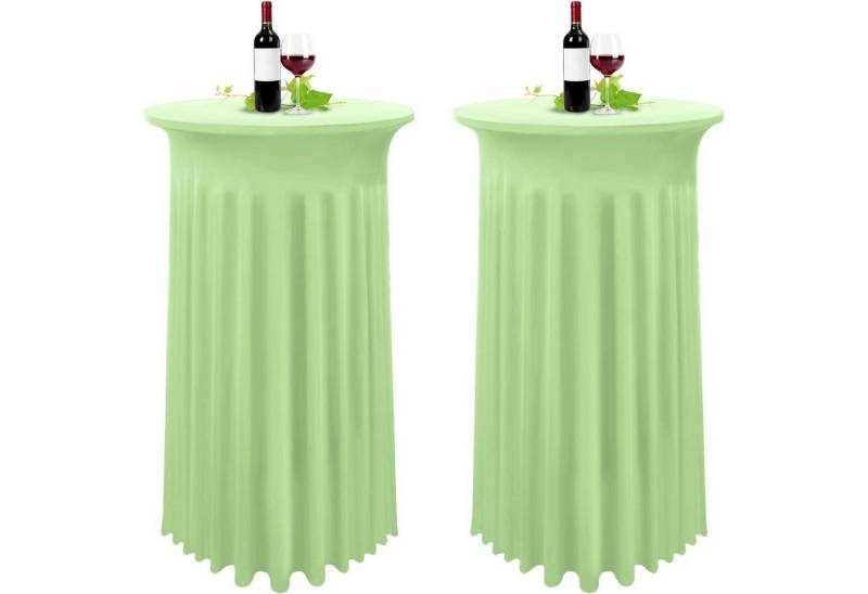 LuxusKollektion Tischdecke Husse Stretch Spandex Tischdecke Salbeigrün 2 Stück - 80x110cm LuxusKollektion Tischdecke Husse Stretch Spandex Tischdecke Salbeigrün 2 Stück - 80x110cm von LuxusKollektion