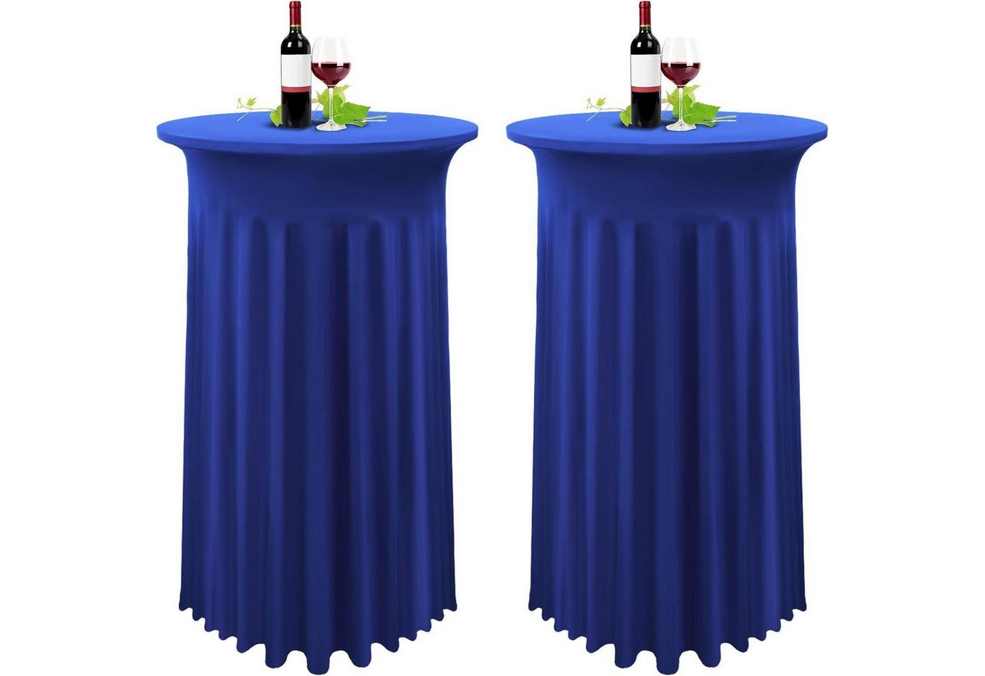 LuxusKollektion Tischdecke Stehtisch Husse Stretch Tischrock Cocktail Blau 2 Stück 80x110cm LuxusKollektion Tischdecke Stehtisch Husse Stretch Tischrock Cocktail Blau 2 Stück 80x110cm von LuxusKollektion