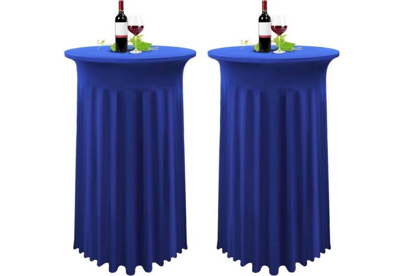 LuxusKollektion Tischdecke Stehtisch Husse Stretch Tischrock Cocktail Blau 2 Stück 80x110cm LuxusKollektion Tischdecke Stehtisch Husse Stretch Tischrock Cocktail Blau 2 Stück 80x110cm von LuxusKollektion