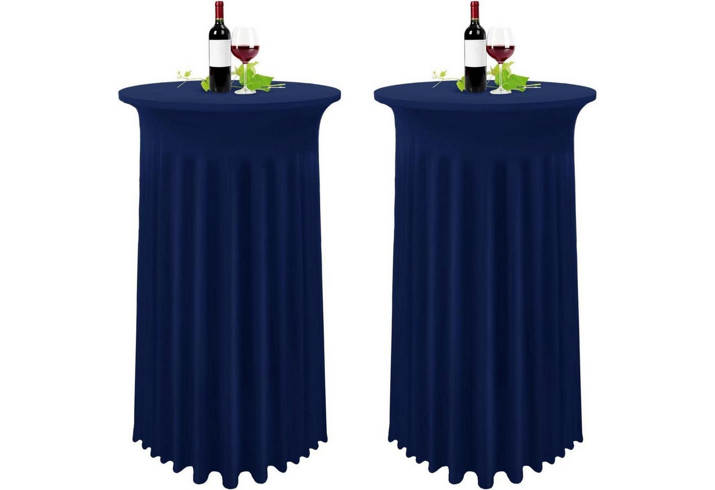 LuxusKollektion Tischdecke Stehtischhusse Stretch Tischrock Dunkelblau 2 Stück 80x110cm LuxusKollektion Tischdecke Stehtischhusse Stretch Tischrock Dunkelblau 2 Stück 80x110cm von LuxusKollektion