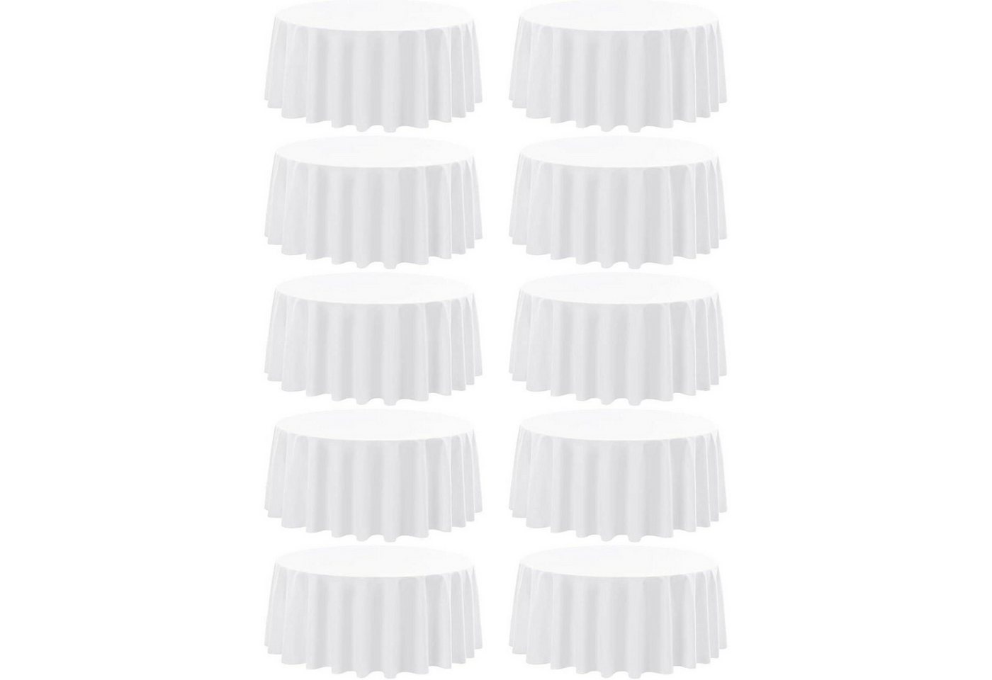 LuxusKollektion Tischdecke Tischdecke Polyester rund 228 waschbar Weiß 10 Stück 229 cm LuxusKollektion Tischdecke Tischdecke Polyester rund 228 waschbar Weiß 10 Stück 229 cm von LuxusKollektion