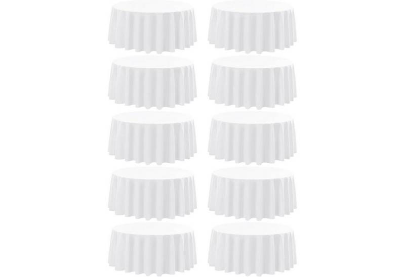 LuxusKollektion Tischdecke Tischdecke Polyester rund 228 waschbar Weiß 10 Stück 229 cm LuxusKollektion Tischdecke Tischdecke Polyester rund 228 waschbar Weiß 10 Stück 229 cm von LuxusKollektion