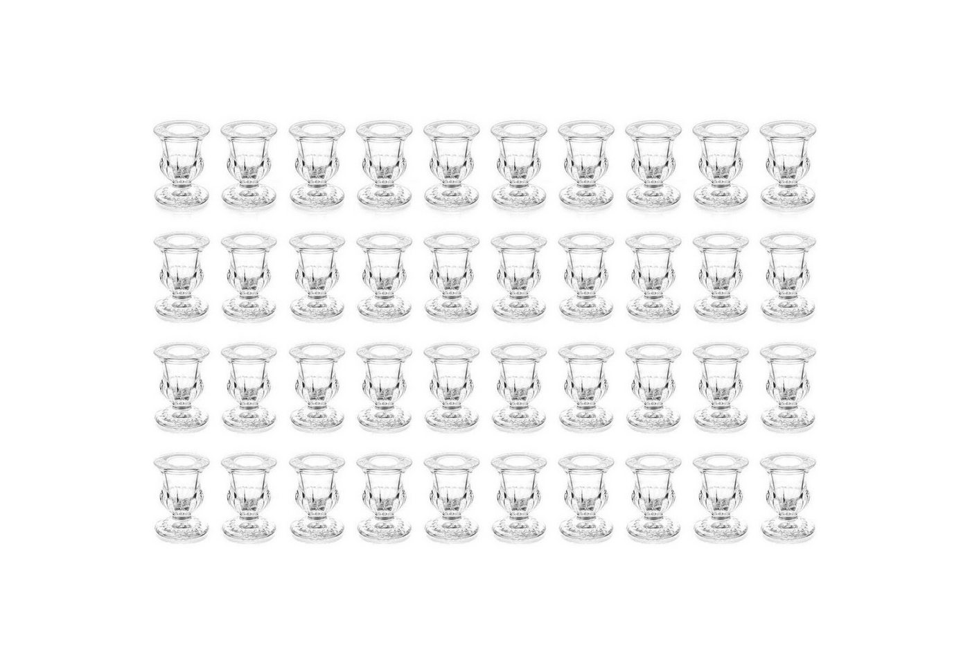 LuxusKollektion Tischkerzenhalter Kerzenhalter Glas Stabkerzen 40er Hochzeit Tischdeko 40 Transparent LuxusKollektion Tischkerzenhalter Kerzenhalter Glas Stabkerzen 40er Hochzeit Tischdeko 40 Transparent von LuxusKollektion