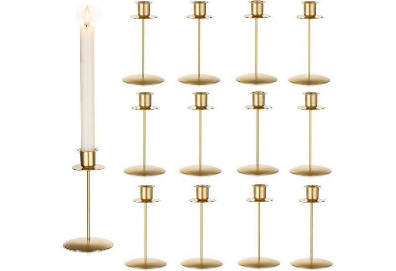 LuxusKollektion Tischkerzenhalter Kerzenhalter Stabkerzen 12er Set Metall Gold Vintage Modern 12 Gold LuxusKollektion Tischkerzenhalter Kerzenhalter Stabkerzen 12er Set Metall Gold Vintage Modern 12 Gold von LuxusKollektion