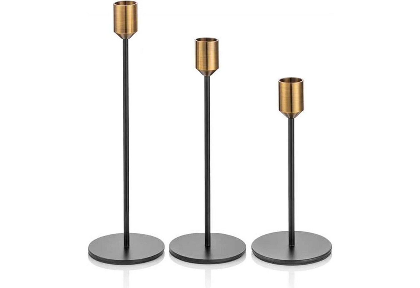 LuxusKollektion Tischkerzenhalter Kerzenständer Gold Schwarz Metall Stabkerze 1 Set 32cm 28cm 22cm LuxusKollektion Tischkerzenhalter Kerzenständer Gold Schwarz Metall Stabkerze 1 Set 32cm 28cm 22cm von LuxusKollektion