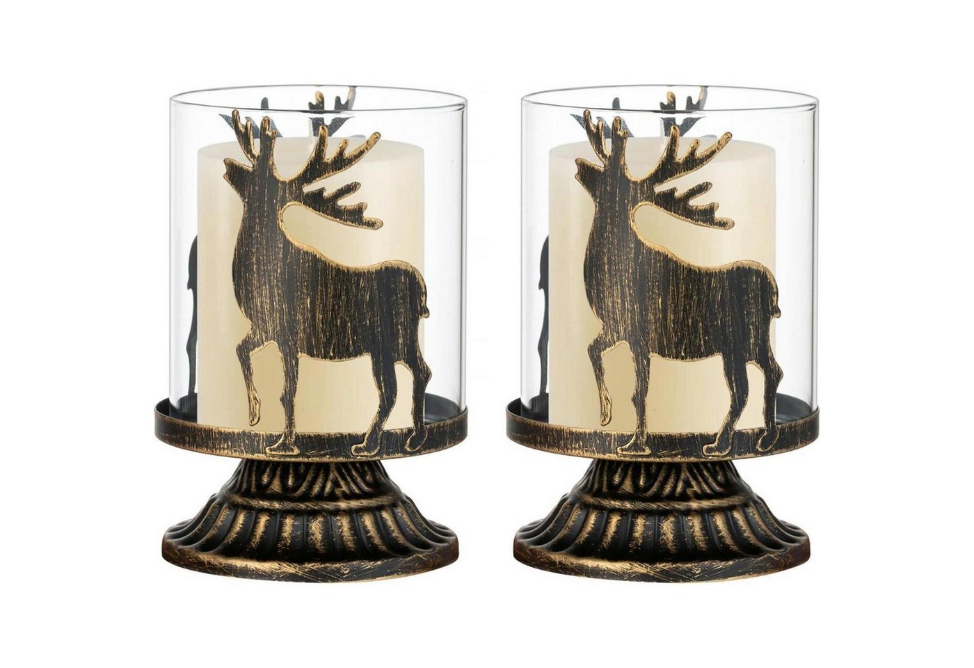 LuxusKollektion Tischkerzenhalter Kerzenständer Hirsch Metall Weihnachten Schwarz Hirsch × 2 LuxusKollektion Tischkerzenhalter Kerzenständer Hirsch Metall Weihnachten Schwarz Hirsch × 2 von LuxusKollektion