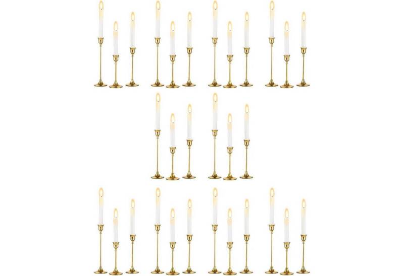 LuxusKollektion Tischkerzenhalter Kerzenständer Metall Gold 30er Set Spitzkerzen Hochzeit 10 Set Gold LuxusKollektion Tischkerzenhalter Kerzenständer Metall Gold 30er Set Spitzkerzen Hochzeit 10 Set Gold von LuxusKollektion