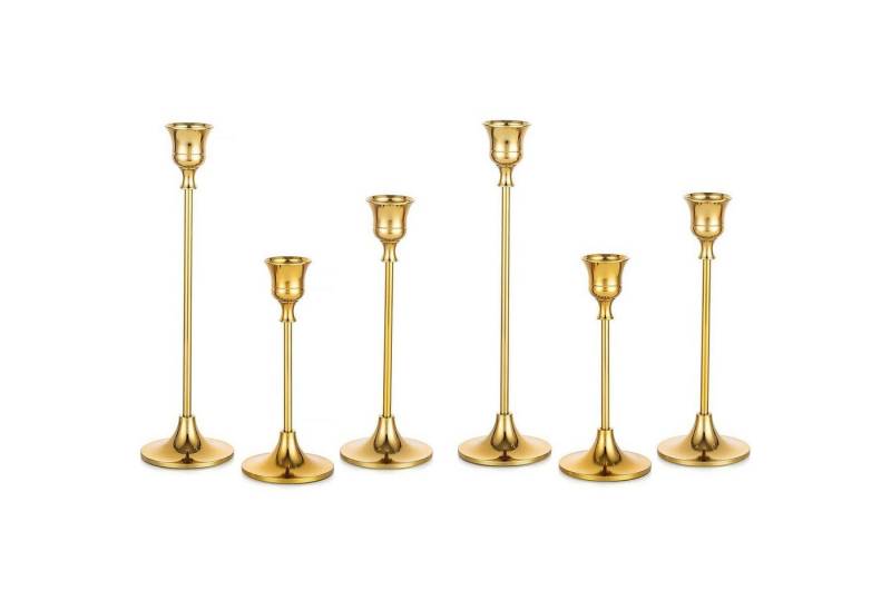 LuxusKollektion Tischkerzenhalter Kerzenständer Metall Spitzkerzen Hochzeit Tischdeko 2 Set 6 PCS Gold LuxusKollektion Tischkerzenhalter Kerzenständer Metall Spitzkerzen Hochzeit Tischdeko 2 Set 6 PCS Gold von LuxusKollektion