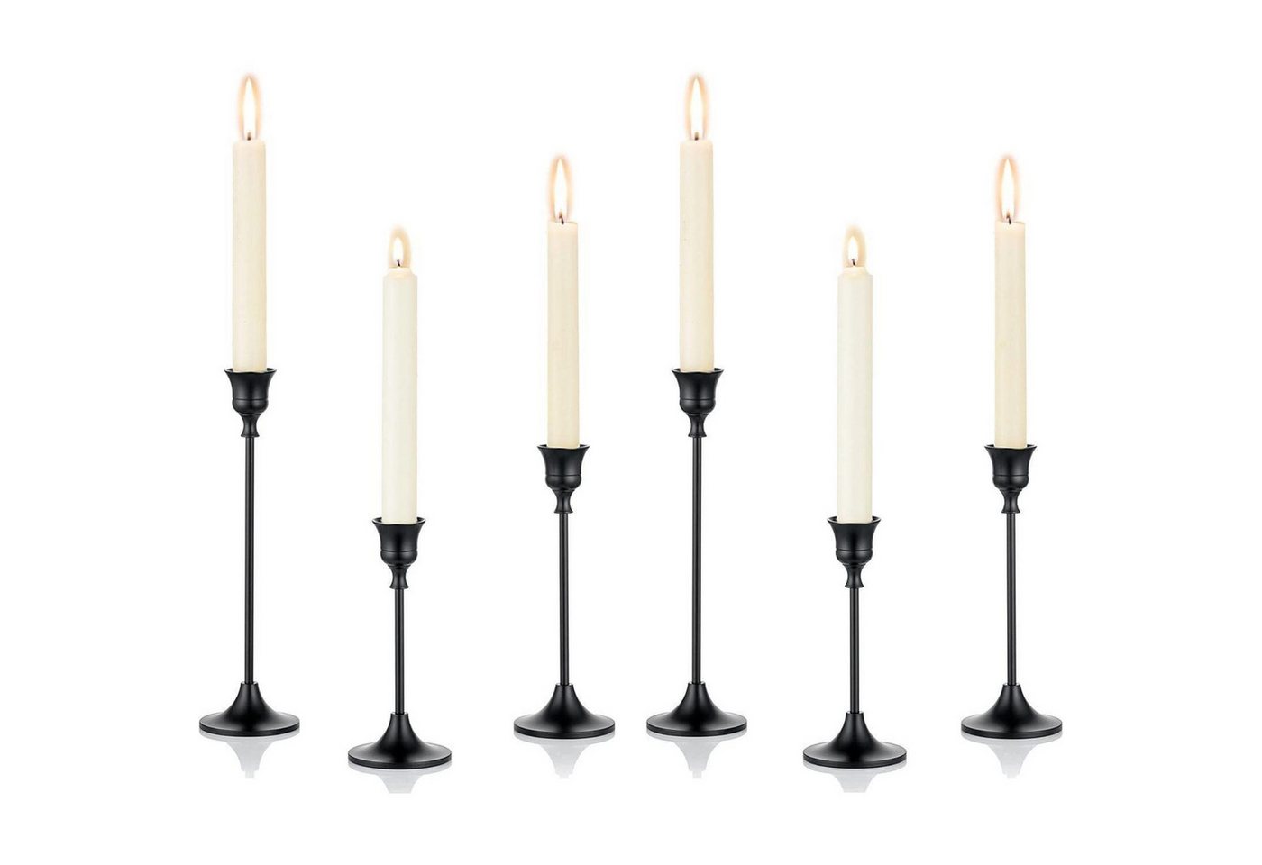 LuxusKollektion Tischkerzenhalter Kerzenständer Metall Stabkerze Hochzeit Tischdeko 2 Set 6 PCS Schwarz LuxusKollektion Tischkerzenhalter Kerzenständer Metall Stabkerze Hochzeit Tischdeko 2 Set 6 PCS Schwarz von LuxusKollektion