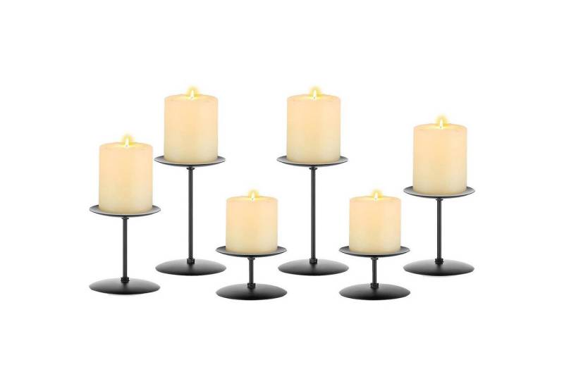 LuxusKollektion Tischkerzenhalter Kerzenständer Metall Stumpenkerzen Tischdeko 6er Set Schwarz LuxusKollektion Tischkerzenhalter Kerzenständer Metall Stumpenkerzen Tischdeko 6er Set Schwarz von LuxusKollektion