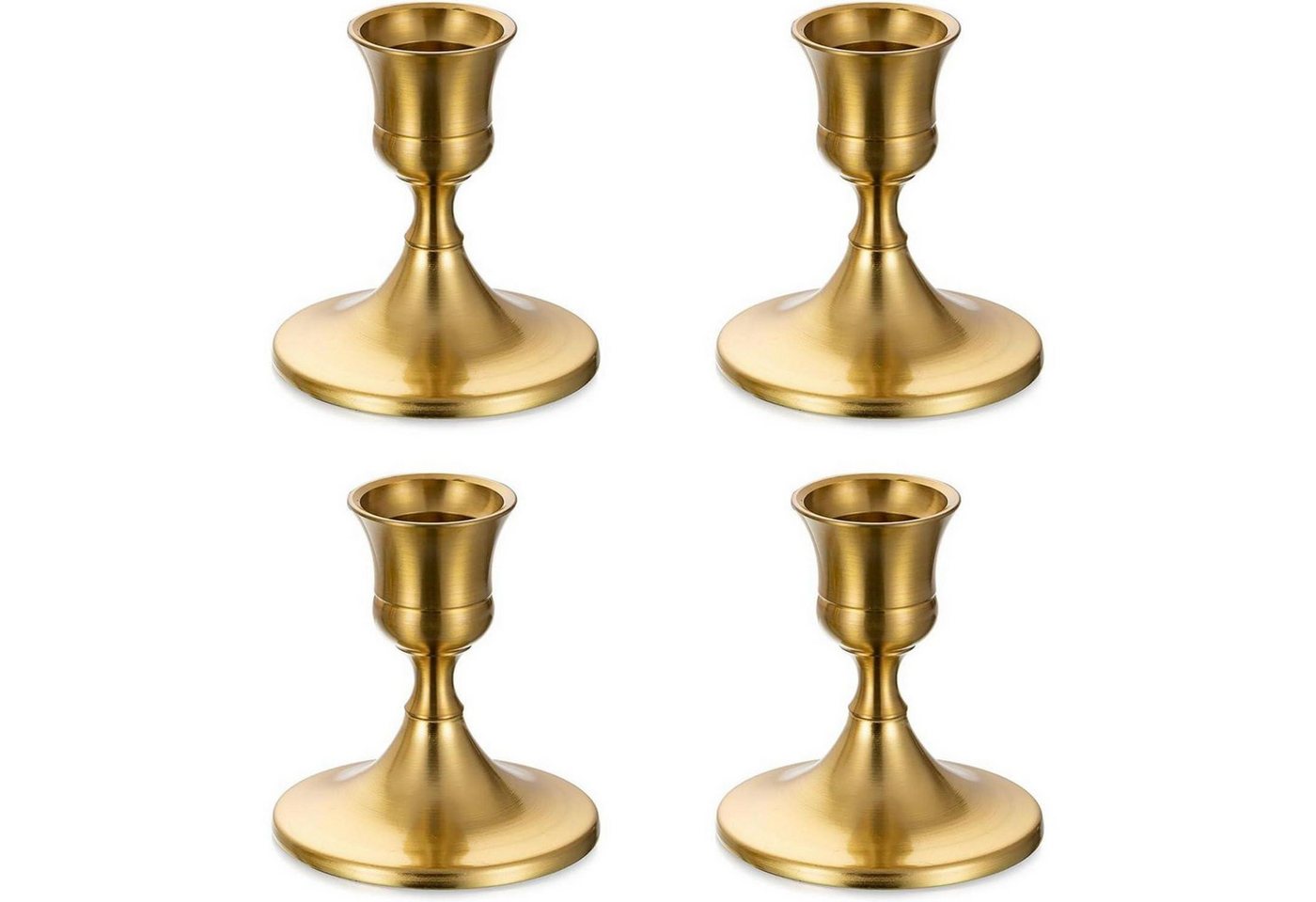 LuxusKollektion Tischkerzenhalter Kerzenständer Stabkerzen Gold Metall Set 4 Tischdeko 4 Gold-1 LuxusKollektion Tischkerzenhalter Kerzenständer Stabkerzen Gold Metall Set 4 Tischdeko 4 Gold-1 von LuxusKollektion