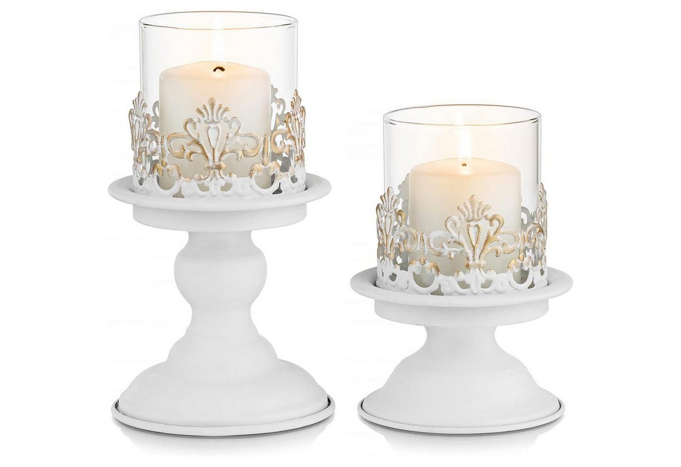 LuxusKollektion Tischkerzenhalter Kerzenständer Stumpenkerzen Metall antik Hochzeit Klein Groß Weiß LuxusKollektion Tischkerzenhalter Kerzenständer Stumpenkerzen Metall antik Hochzeit Klein Groß Weiß von LuxusKollektion