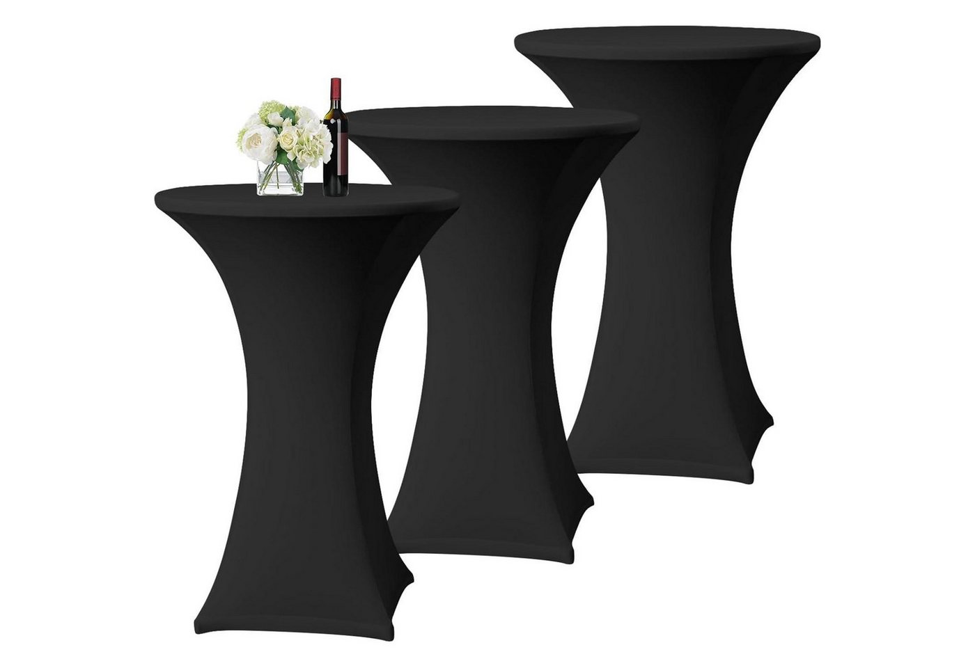 LuxusKollektion Tischschonbezug Stretch Stehtisch Husse 3er-Set Grau Ø80-85 cm Spandex Stretch LuxusKollektion Tischschonbezug Stretch Stehtisch Husse 3er-Set Grau Ø80-85 cm Spandex Stretch von LuxusKollektion