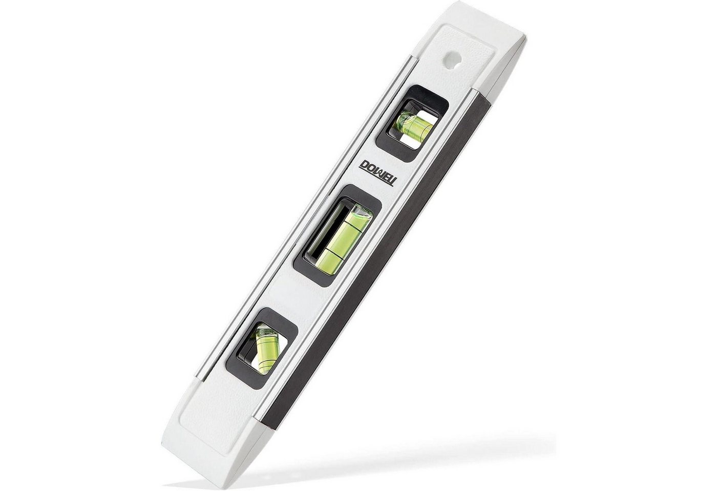 LuxusKollektion Torpedowasserwaage Wasserwaage Torpedo Magnet 23cm Alurahmen 180 90 45 Weiß 1 White von LuxusKollektion