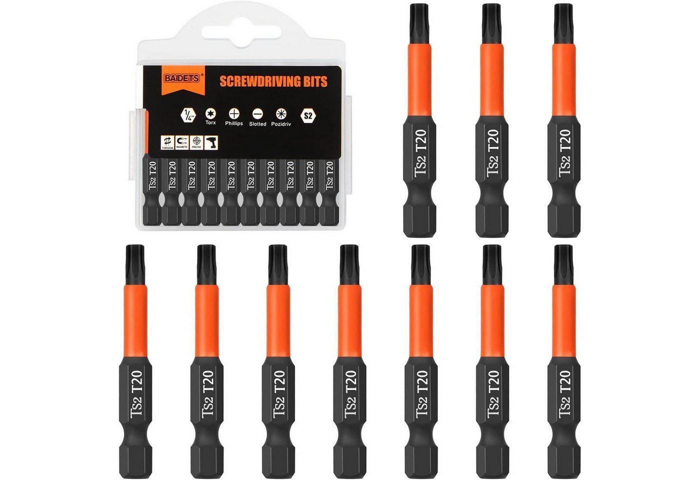 LuxusKollektion Torx-Bit Bitsatz Torx T20 Schrauberbit 50mm, T20 Pro, 10 Stück LuxusKollektion Torx-Bit Bitsatz Torx T20 Schrauberbit 50mm, T20 Pro, 10 Stück von LuxusKollektion