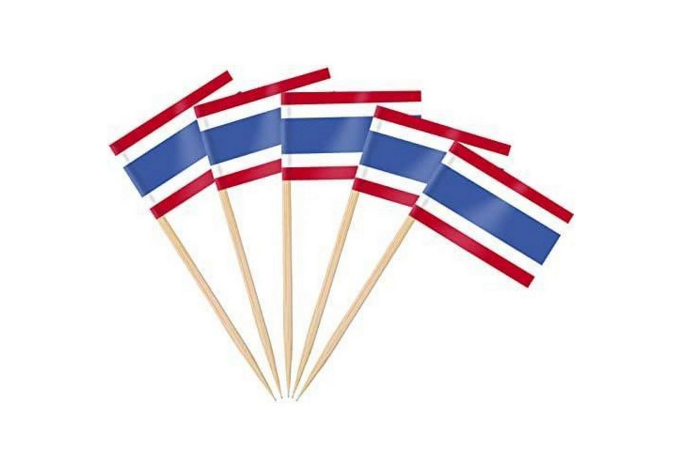 LuxusKollektion Trinkhalme Cocktail Stick Cupcake Topper Thailand Zahnstocher Flagge 100 Stück von LuxusKollektion
