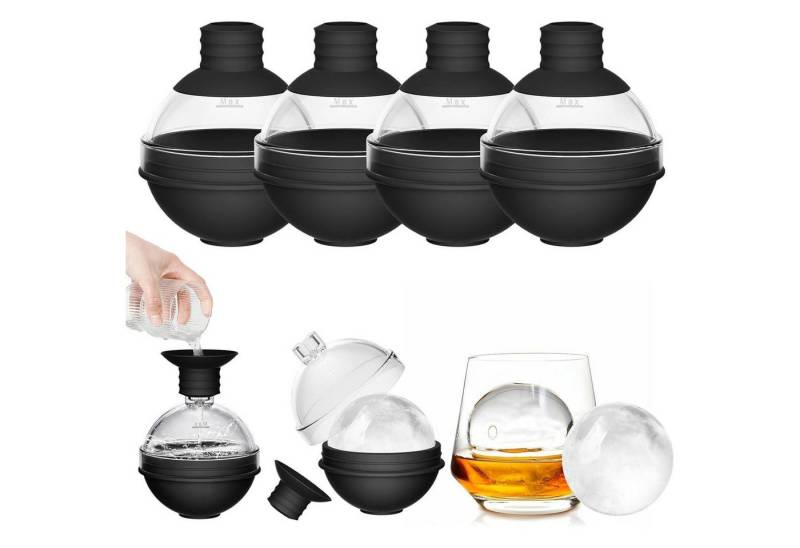 LuxusKollektion Trinkhalme Eiswürfelform Kugel 6cm Silikon Trichter Deckel 4er Schwarz LuxusKollektion Trinkhalme Eiswürfelform Kugel 6cm Silikon Trichter Deckel 4er Schwarz von LuxusKollektion