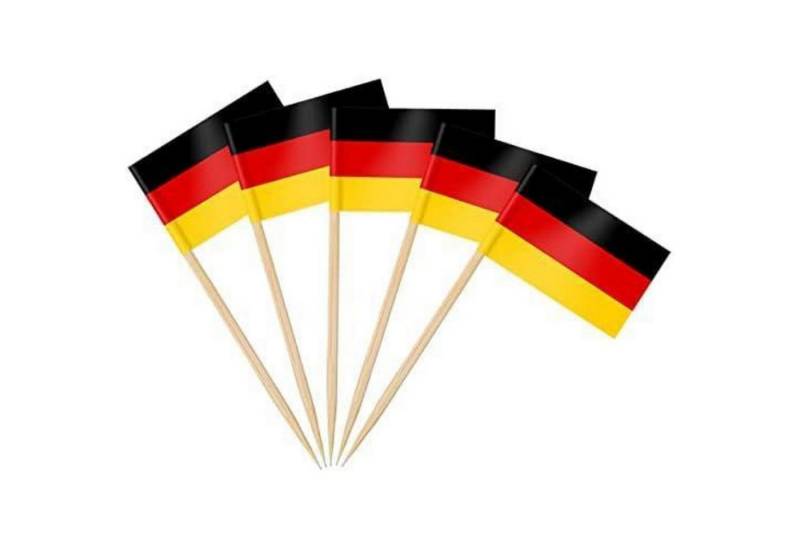 LuxusKollektion Trinkhalme Fähnchen Cupcake Topper Party Deutschland Zahnstocher Flagge 200 Stück von LuxusKollektion