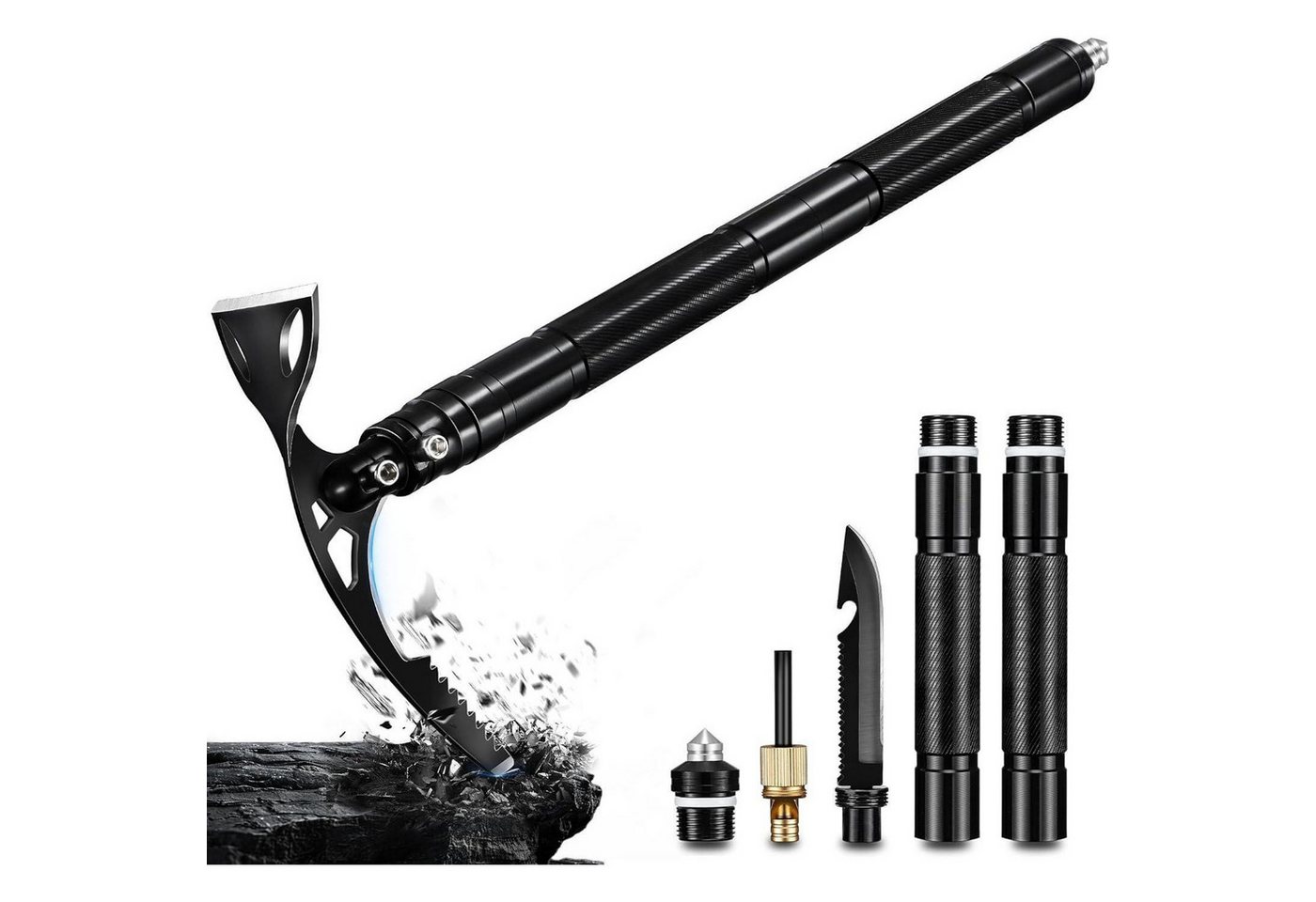 LuxusKollektion Universalaxt Spitzhacke Kreuzhacke Gartenhacke 8in1 Stiel Survivalmesser 42cm LuxusKollektion Universalaxt Spitzhacke Kreuzhacke Gartenhacke 8in1 Stiel Survivalmesser 42cm von LuxusKollektion