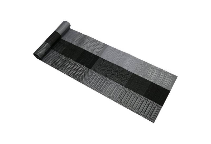 LuxusKollektion Vinyl-Läufer Tischläufer Kunststoff Abwaschbar Schwarz Vintage 180 Schwarz-01 von LuxusKollektion
