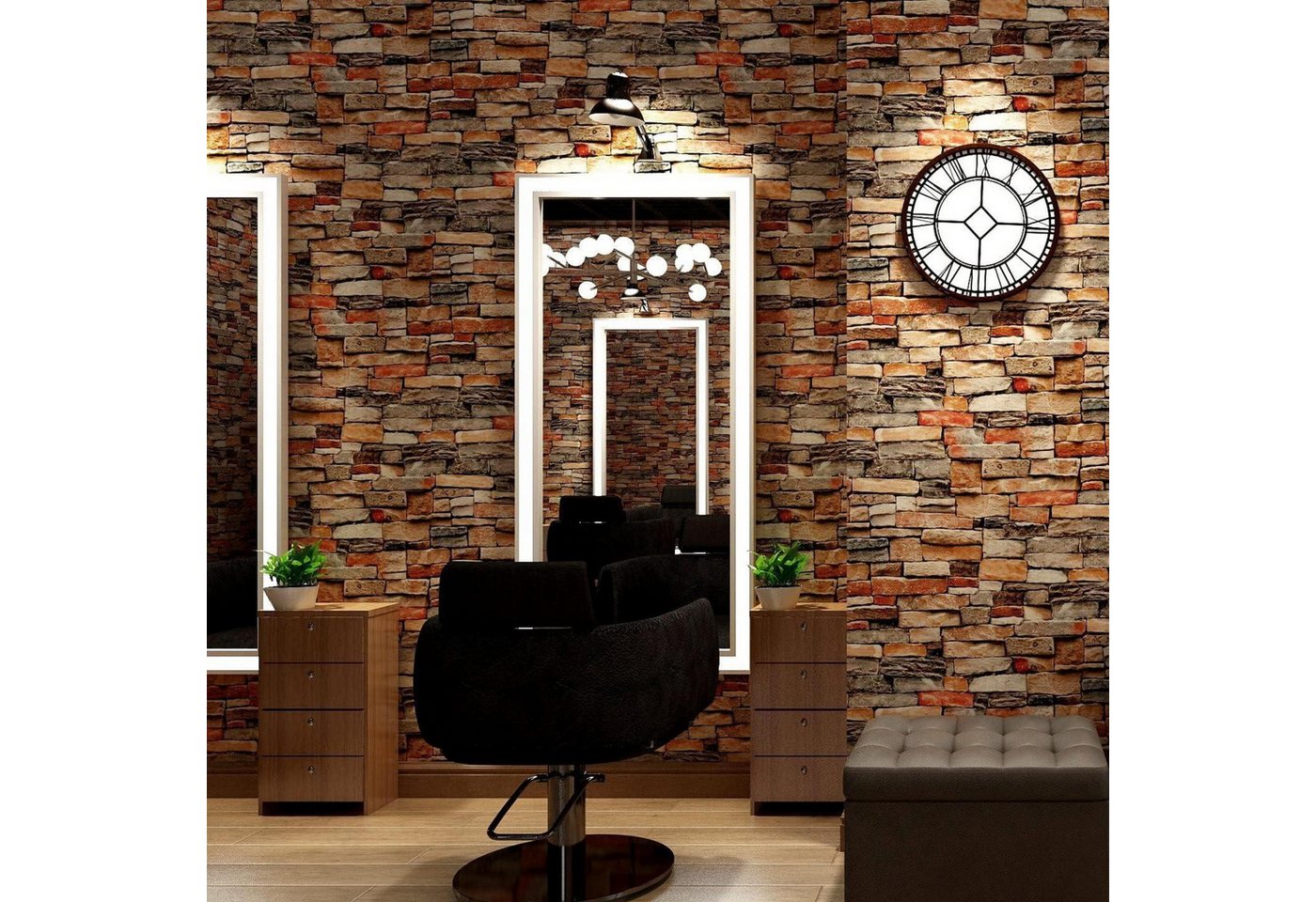 JOLIHOME Vinyltapete Selbstklebende Ziegelstein Tapete Schiefer Effekt 44.5x500cm JOLIHOME Vinyltapete Selbstklebende Ziegelstein Tapete Schiefer Effekt 44.5x500cm von JOLIHOME