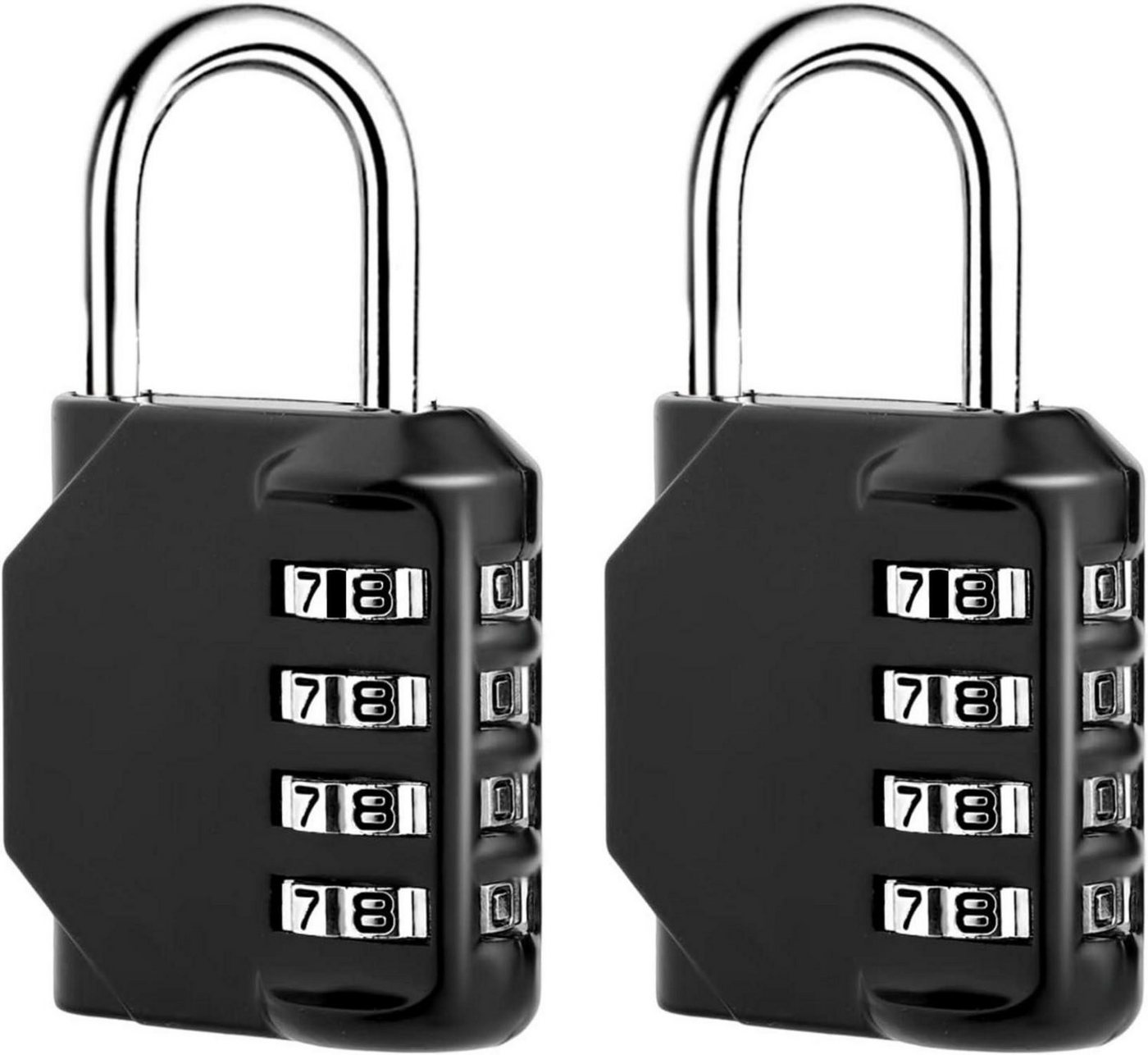 LuxusKollektion Vorhängeschloss 2er Pack Zahlenschloss Vorhängeschloss 4 Stellig Zinklegierung Schwarz LuxusKollektion Vorhängeschloss 2er Pack Zahlenschloss Vorhängeschloss 4 Stellig Zinklegierung Schwarz von LuxusKollektion