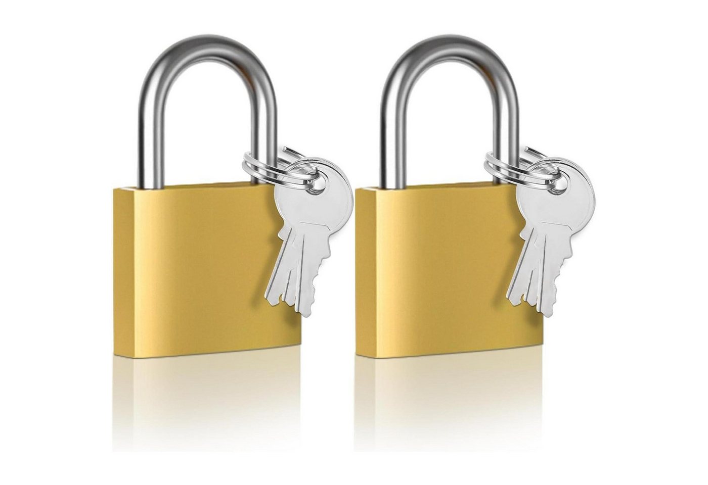LuxusKollektion Vorhängeschloss Vorhängeschloss Messing 30mm Gleichschließend Koffer Spinde 2 Stück von LuxusKollektion