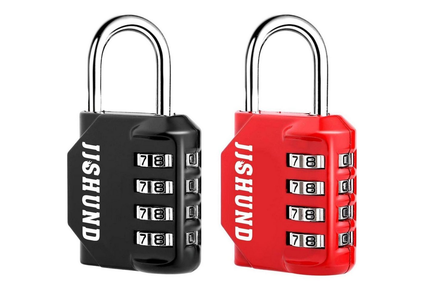 LuxusKollektion Vorhängeschloss Vorhängeschloss Zahlenschloss 4 Stellig Zinklegierung Schwarz Rot von LuxusKollektion