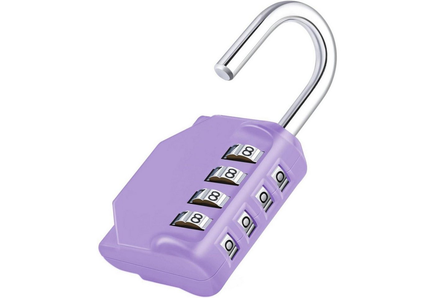 LuxusKollektion Vorhängeschloss Vorhängeschloss Zahlenschloss 4stellig 1P 1 Stück A violett von LuxusKollektion