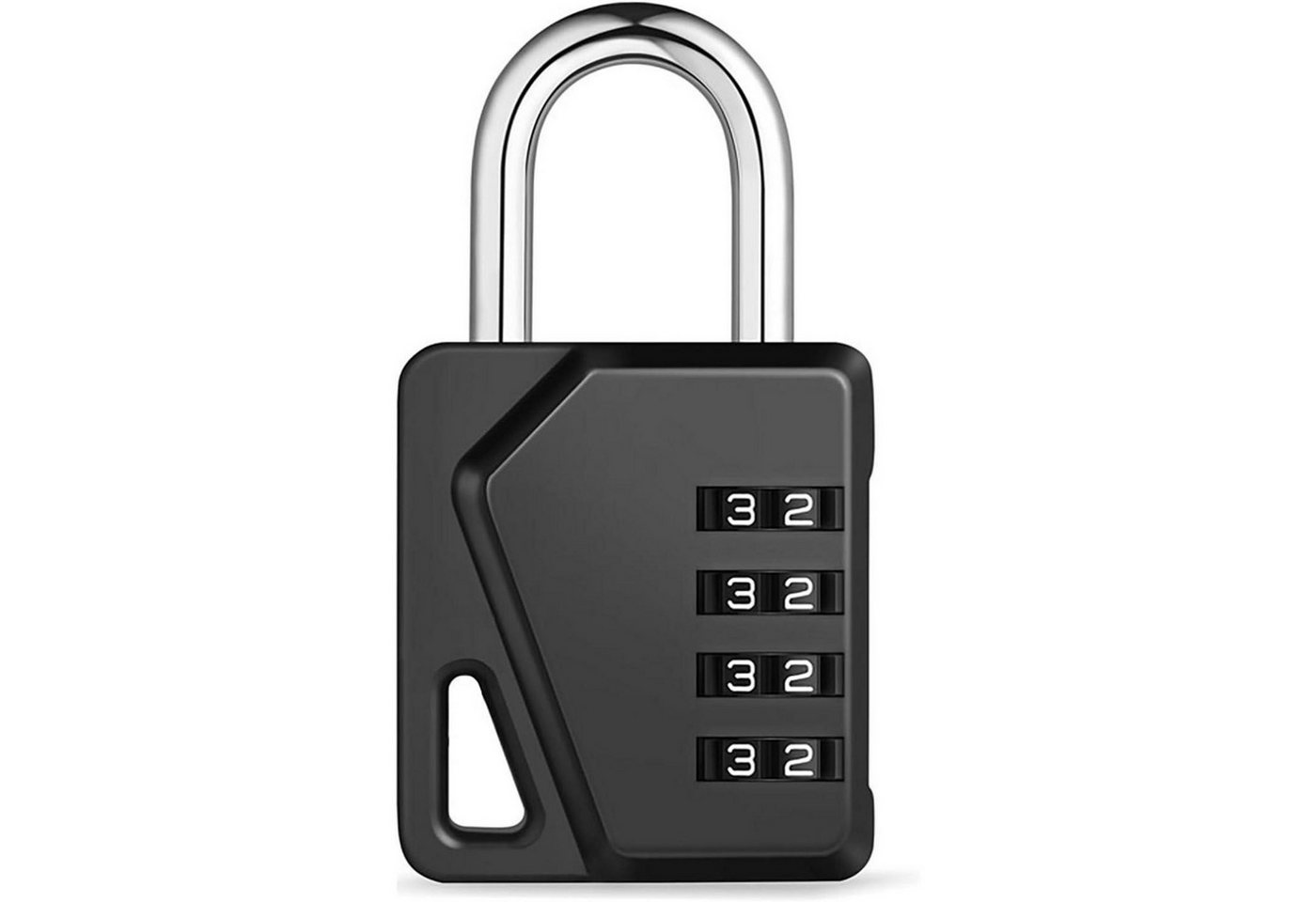 LuxusKollektion Vorhängeschloss Vorhängeschloss Zahlenschloss 4stellig wetterfest 1P 1 Stück N Schwarz von LuxusKollektion