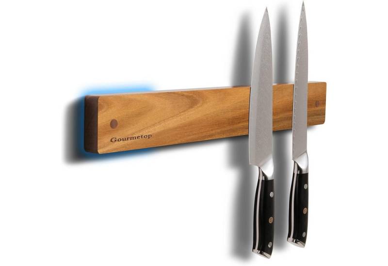 Gourmetop Wand-Magnet Messer-Leiste Magnetischer Messerhalter für die Wand 42 cm Holz Magnetleiste ohne von Gourmetop