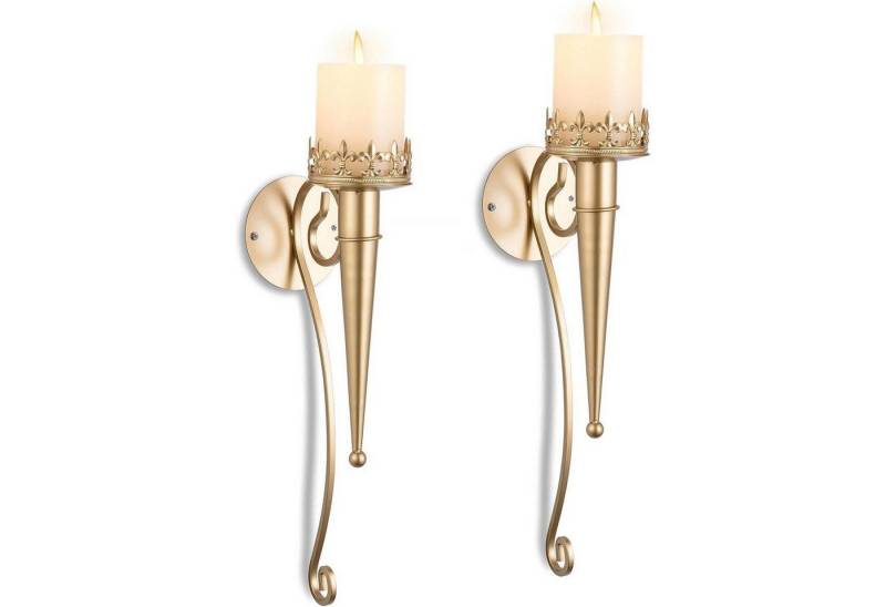 LuxusKollektion Wandkerzenhalter Wandkerzenhalter Stumpenkerzen Metall Wanddeko Gold LuxusKollektion Wandkerzenhalter Wandkerzenhalter Stumpenkerzen Metall Wanddeko Gold von LuxusKollektion