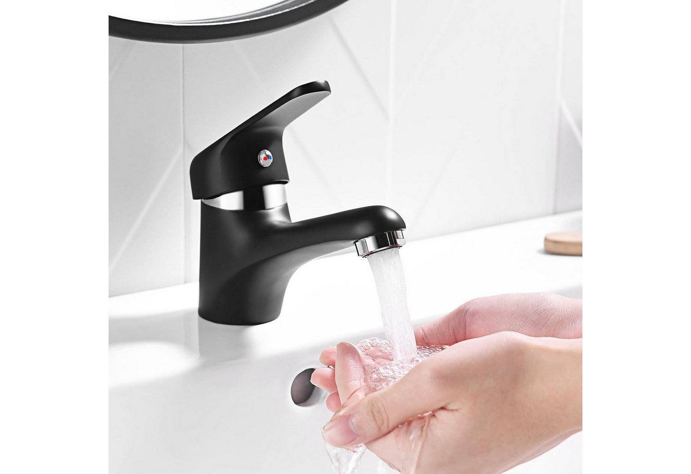 LuxusKollektion Waschtischarmatur Schwarzer Wasserhahn Bad Einhandmischer Messing Armatur ohne LuxusKollektion Waschtischarmatur Schwarzer Wasserhahn Bad Einhandmischer Messing Armatur ohne von LuxusKollektion