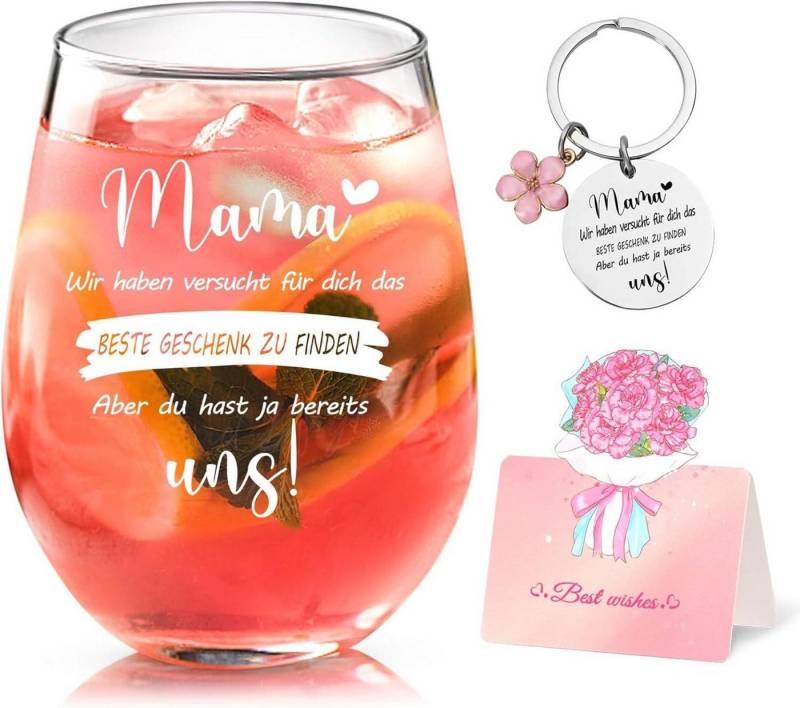 LuxusKollektion Weinglas Weinglas Geschenk Mutter Personalisiert 520ml Transparent Bestes Mama von LuxusKollektion