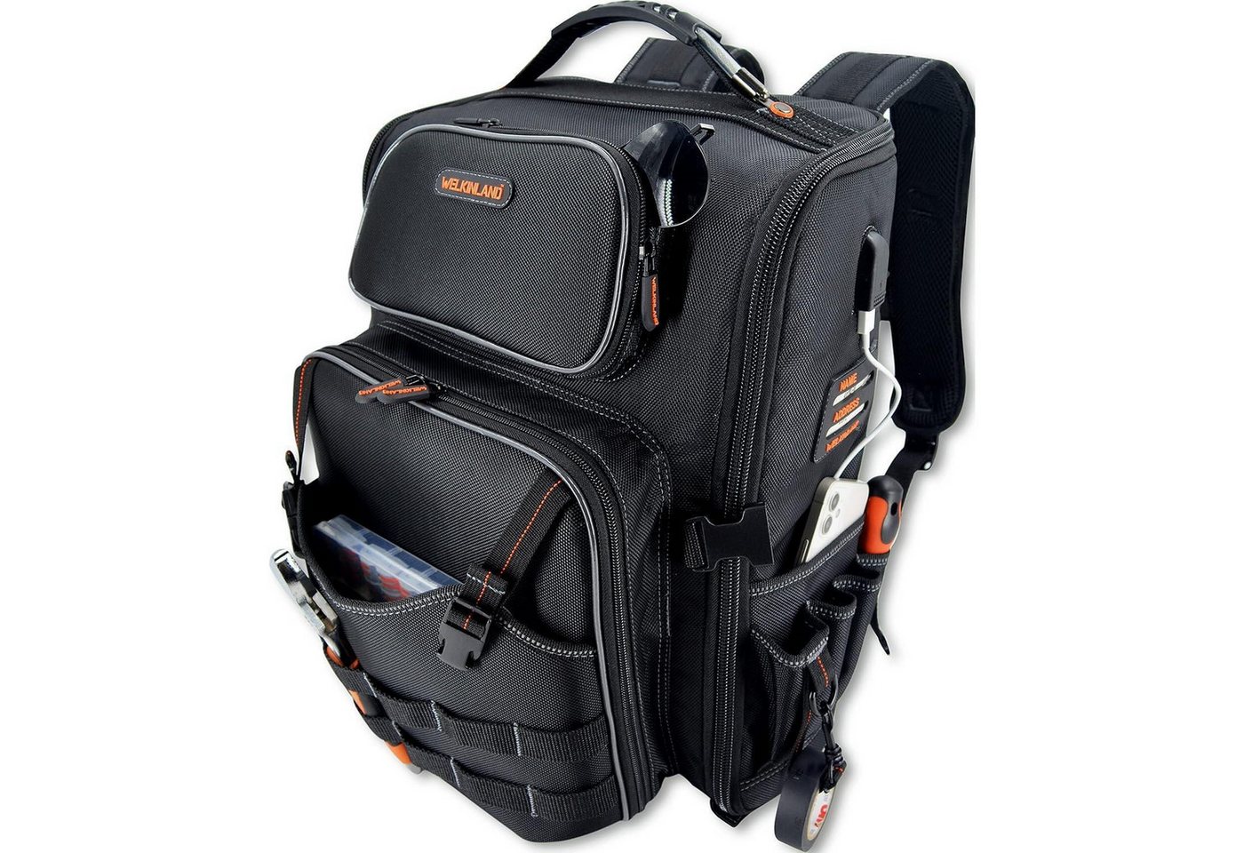 LuxusKollektion Werkzeugbox Werkzeugrucksack voll geöffnet 44 Taschen für Elektriker LuxusKollektion Werkzeugbox Werkzeugrucksack voll geöffnet 44 Taschen für Elektriker von LuxusKollektion