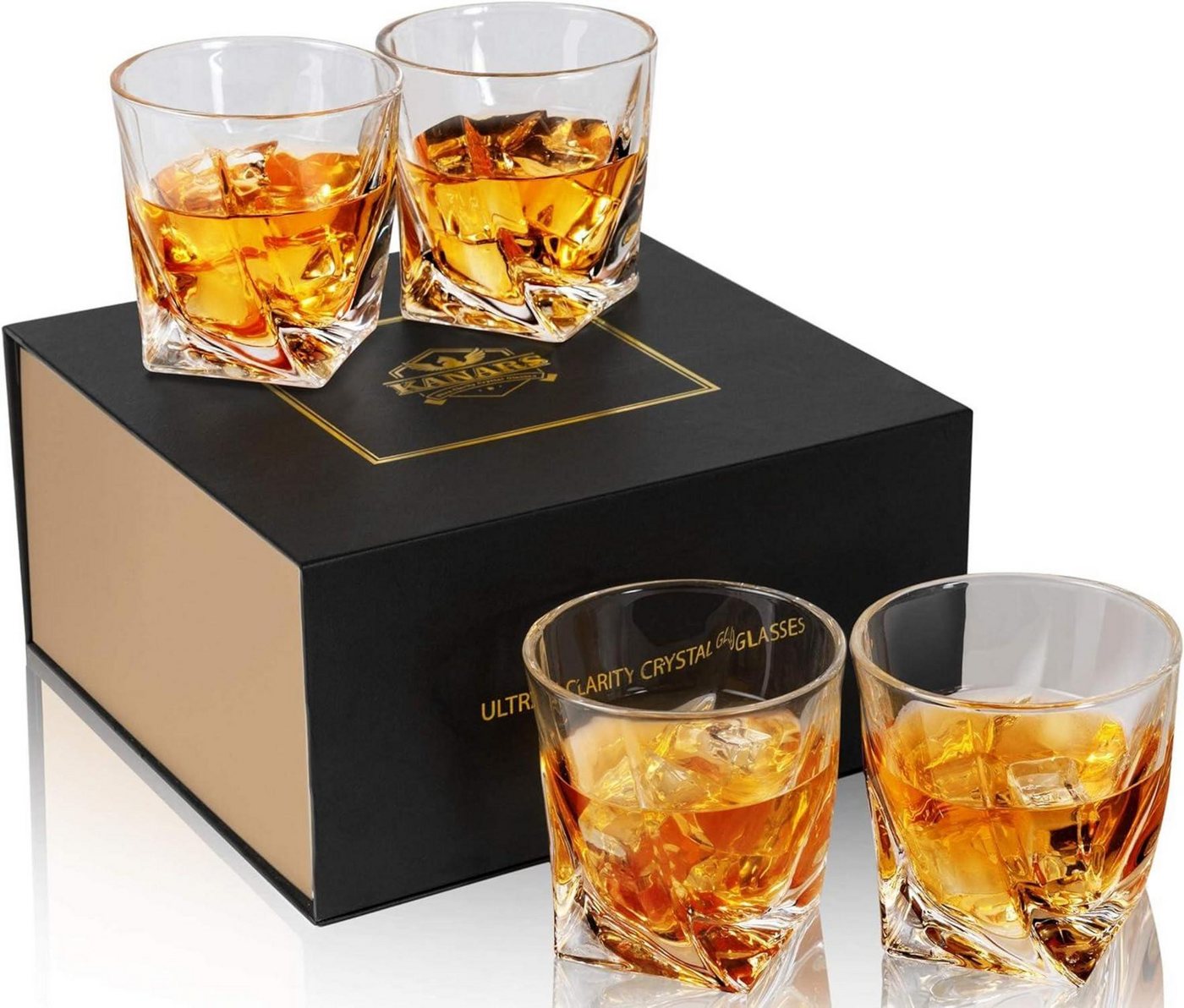 LuxusKollektion Whiskyglas Whiskey Gläser Set Kristallglas Geschenk 4-teilig 300 ml LuxusKollektion Whiskyglas Whiskey Gläser Set Kristallglas Geschenk 4-teilig 300 ml von LuxusKollektion