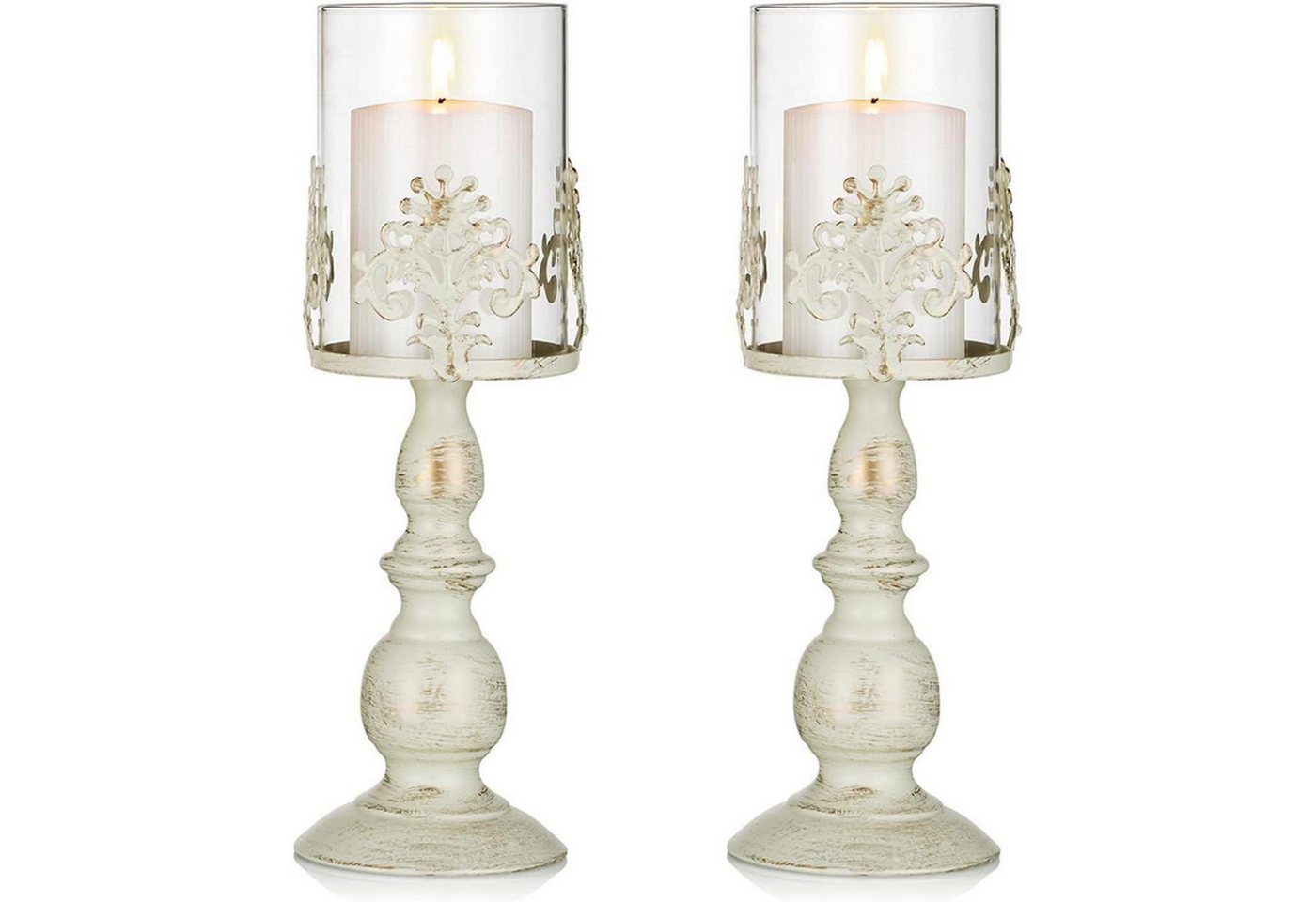 LuxusKollektion Windlicht Kerzenständer Eisen Hochzeit Esstisch 2 Stück Groß Elfenbein LuxusKollektion Windlicht Kerzenständer Eisen Hochzeit Esstisch 2 Stück Groß Elfenbein von LuxusKollektion