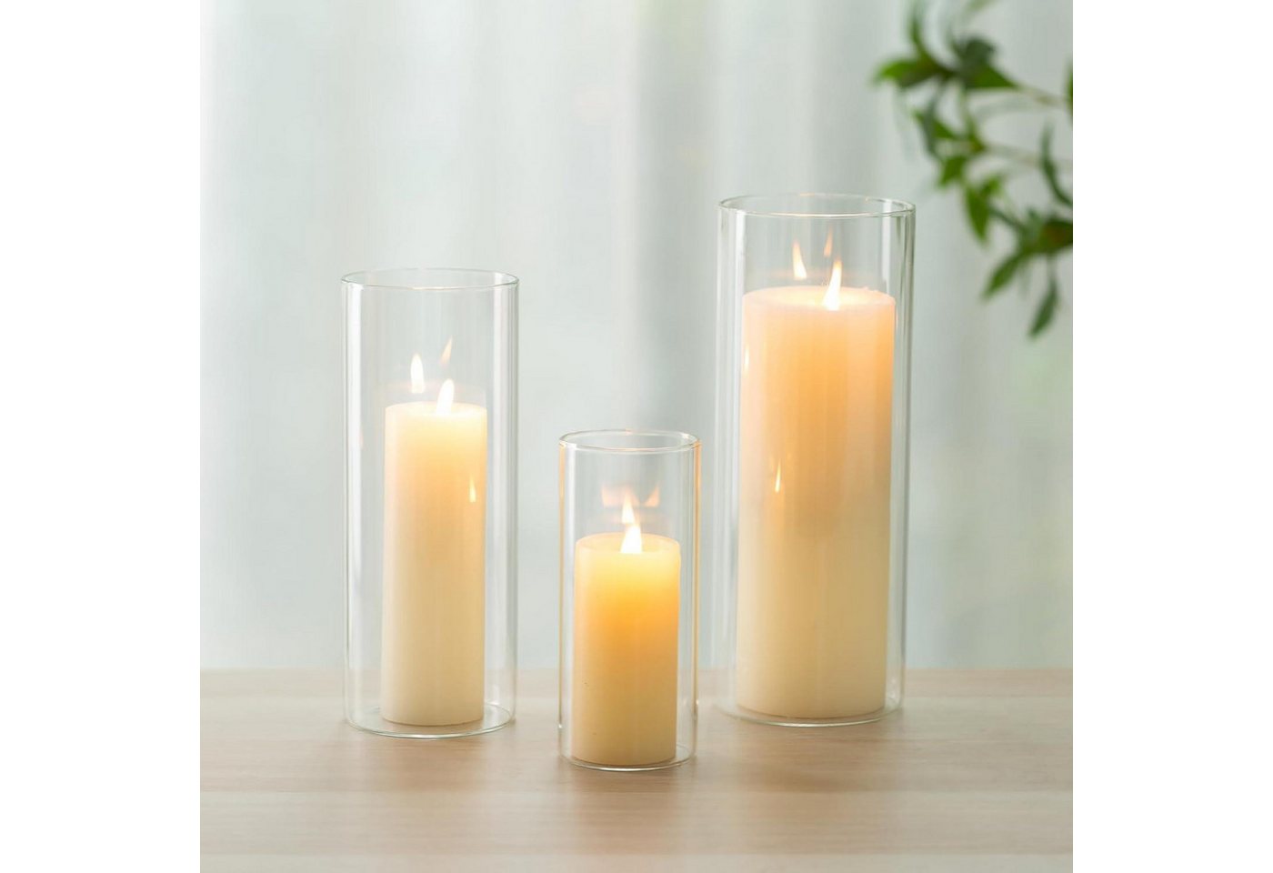 LuxusKollektion Windlicht Windlicht Glas Kerzenhalter 3er Set für Hochzeit Party Tischdeko LuxusKollektion Windlicht Windlicht Glas Kerzenhalter 3er Set für Hochzeit Party Tischdeko von LuxusKollektion