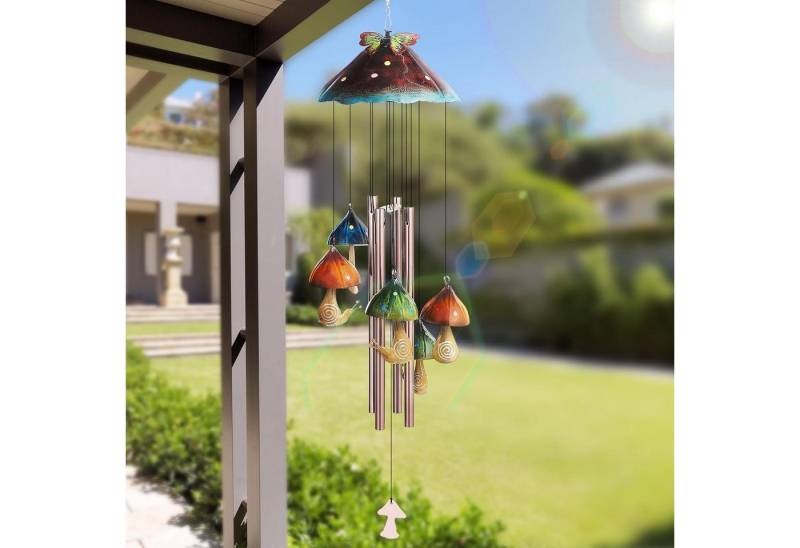 Targetone Windspiel Pilz Garten Windspiel Klare Töne Deko von Targetone