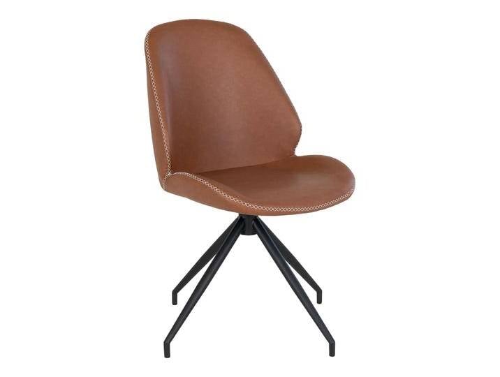 2er Set - Designer Stuhl Lissabon Kunstleder mit Drehfunktion - Braun - Kunstleder - Luxusbetten24 von Luxusbetten24