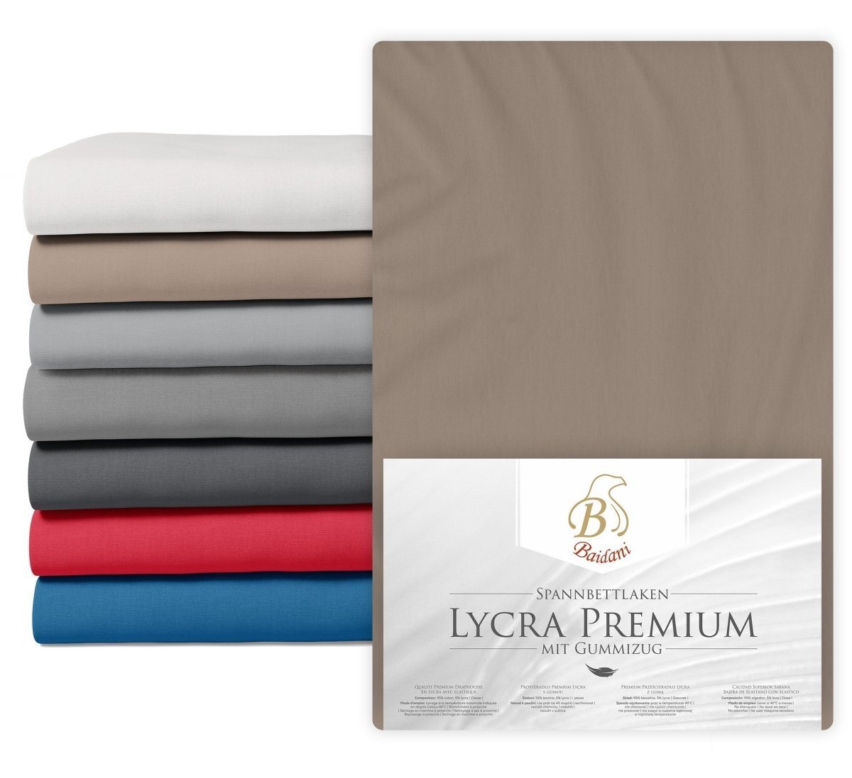 Bettlaken Premium Boxspring Bettlaken Lycra, Luxusbetten24, Baumwolle von Luxusbetten24